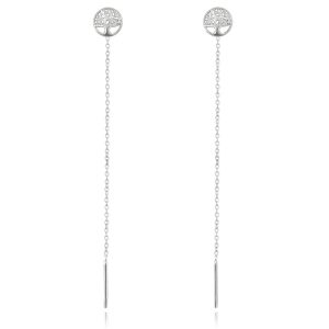 MINET Stříbrné náušnice strom života