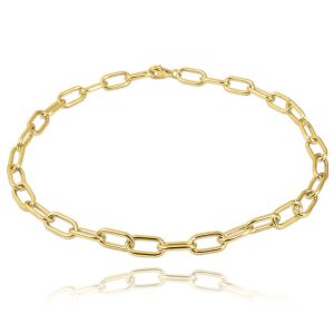 MINET Pozlacený stříbrný řetízek na kotník v italském stylu