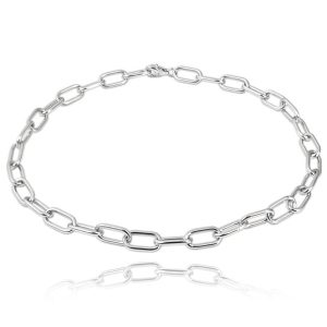 MINET Stříbrný řetízek na kotník v italském stylu