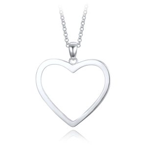 MINET Elegantní stříbrný náhrdelník srdce