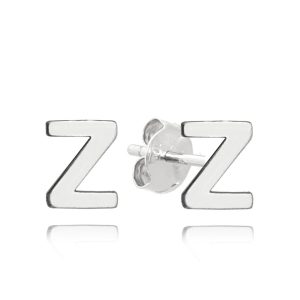 MINET Stříbrné náušnice písmeno „Z“