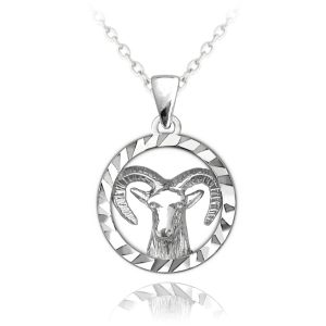 MINET Stříbrný náhrdelník Zodiac znamení KOZOROH