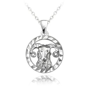 MINET Stříbrný náhrdelník Zodiac znamení BERAN