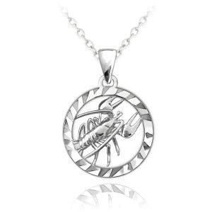 MINET Stříbrný náhrdelník Zodiac znamení RAK