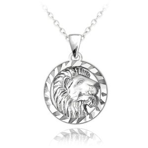 MINET Stříbrný náhrdelník Zodiac znamení LEV