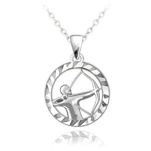 MINET Stříbrný náhrdelník Zodiac znamení STŘELEC
