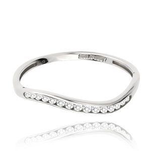 MINET Prsten z bílého zlata se zirkony Au 585/1000 vel. 65 – 1,20g