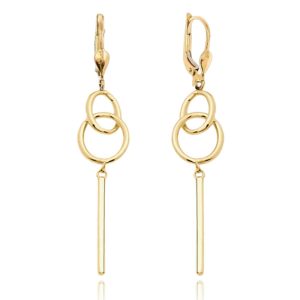 MINET Moderní zlaté náušnice Au 585/1000 2,95g