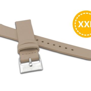 XXL Prodloužený béžový řemínek MINET z luxusní kůže Top Grain MSSXC18