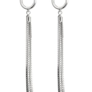 MINET Řetízkové stříbrné visací náušnice
