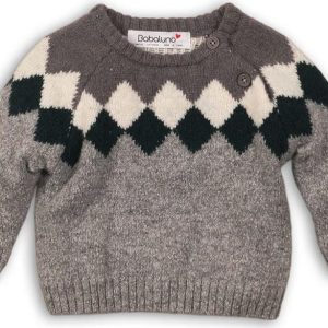 Svetr chlapecký, Minoti, ADVENTURE 8, šedá – 80/86 | 12-18m