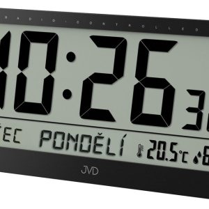 JVD RB9359.1 – Digitální hodiny řízené signálem s českým názvem dne