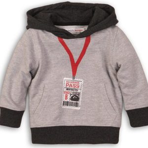 Mikina chlapecká s kapucí, Minoti, MONSTER 10, šedá – 122/128 | 7/8let