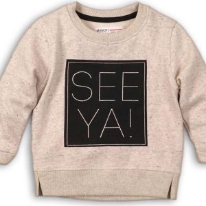 Mikina chlapecká, Minoti, MONSTER 11, krémová – 122/128 | 7/8let