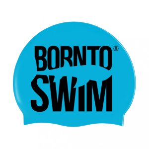 Born To Swim Silikonová Reflexní čepice Classic, Velké Logo Modrá