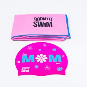 Born To Swim Set Mom Růžová