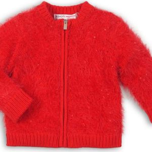 Svetr dívčí celopropínací, Minoti, GANG 8, červená – 92/98 | 2/3let