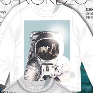 Tričko chlapecké s dlouhým rukávem, Minoti, COSMIC 2, bílá – 86/92 | 18-24m