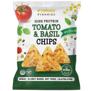 Popcrop Proteinové chipsy s rajčatovo-bazalkovou příchutí 60 g