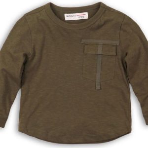 Tričko chlapecké s dlouhým rukávem, Minoti, RANGER 5, khaki – 68/80 | 6-12m