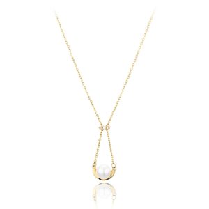 MINET Zlatý náhrdelník s přirodní perlou Au 585/1000 2,30g