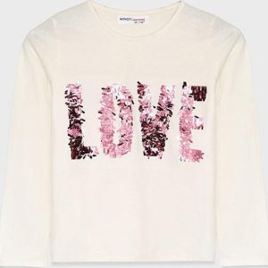 Tričko dívčí s dlouhým rukávem s aplikací, Minoti, ENCHANTED 8, holka – 68/80 | 6-12m