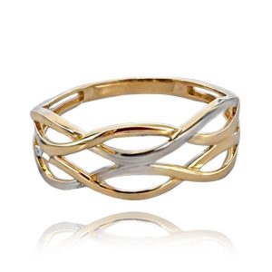 MINET Zlatý propletený prsten Au 585/1000 vel. 54 – 1,55g