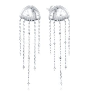 MINET Stříbrné náušnice medúza