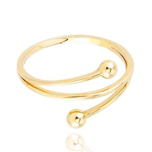 MINET Zlatý prsten s kuličkami Au 585/1000 vel. 53 – 1,30g