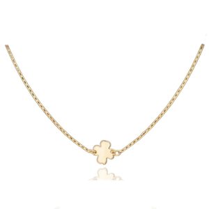 MINET Elegantní zlatý náhrdelník čtyřlístek Au 585/1000 1,40g