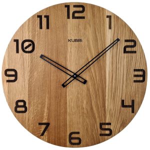 KUBRi 0094 – dubové hodiny české výroby o průměru 44 cm