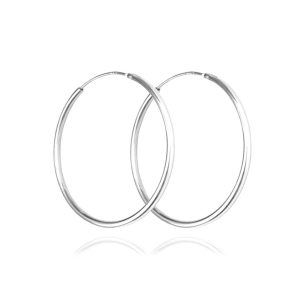 MINET Stříbrné náušnice KRUHY 4 cm