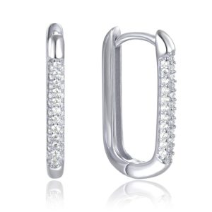 MINET Stříbrné náušnice se zirkony v italském stylu