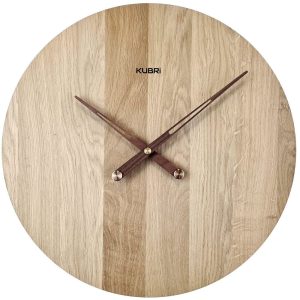 KUBRi 0084 – Dubové hodiny české výroby s dřevěnými ručkami
