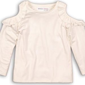 Tričko dívčí s dlouhým rukávem a holými rameny, Minoti, PETAL 9, holka – 98/104 | 3/4let