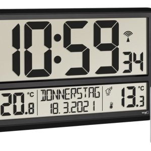 TFA 60.4521.01 – Nástěnné hodiny s vnitřní a vnější teplotou