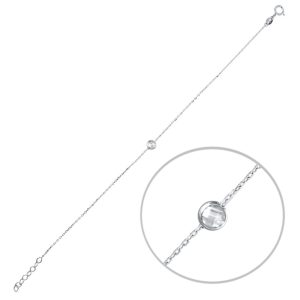 MINET Elegantní náramek z bílého zlata s bílým zirkonem Au 585/1000 0,80g