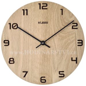 KUBRi 0058B – Dubové hodiny české výroby s výraznými čísly
