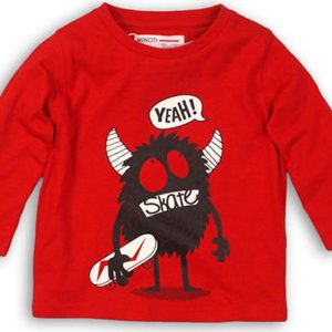 Tričko chlapecké s dlouhým rukávem, Minoti, BTEE 2, červená – 68/80 | 6-12m