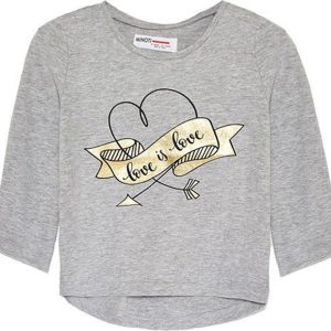Tričko dívčí s dlouhým rukávem, Minoti, GTP 1, šedá – 86/92 | 18-24m