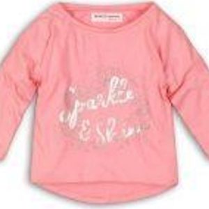 Tričko dívčí s dlouhým rukávem, Minoti, GDIP 14, růžová – 68/80 | 6-12m