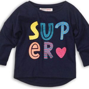 Tričko dívčí s dlouhým rukávem, Minoti, GDIP 4, modrá – 80/86 | 12-18m