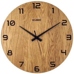 KUBRi 0028RC – Hodiny z přírodního dubu řízené signálem