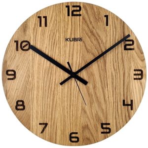 KUBRi 0029RC – Hodiny z přírodního dubu řízené signálem