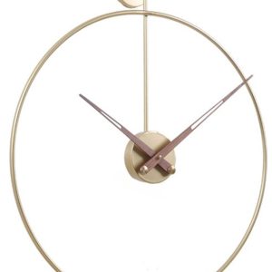 AK50-gold – kovové hodiny s originálním designem a dřevěnými ručkami