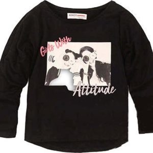Tričko dívčí s dlouhým rukávem, Minoti, GDIP 8, černá – 98/104 | 3/4let