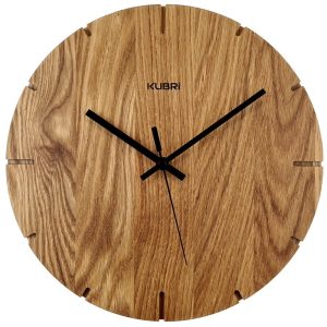 KUBRi HRC0021 – Dubové hodiny řízené signálem s tichým chodem