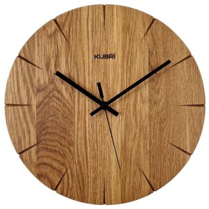 KUBRi HRC0072 – Dubové hodiny řízené signálem s tichým chodem