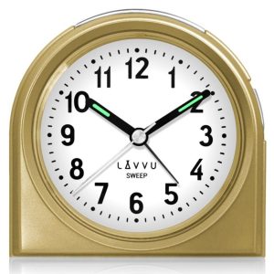LAVVU Zlatý budík SWEEP s plynulým chodem LAS3023
