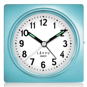 LAVVU Modrý budík SWEEP s plynulým chodem LAS3030
